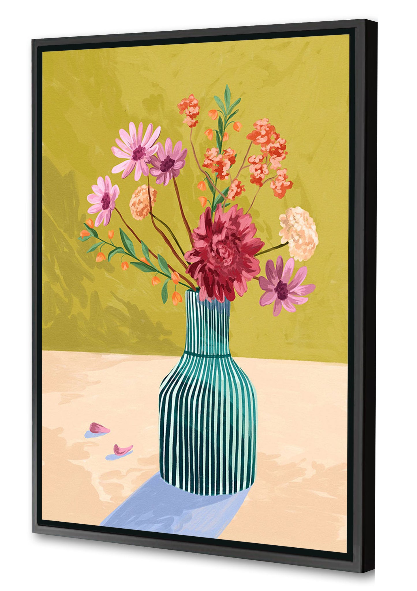Goed Blauw - Flowers in Vase Green