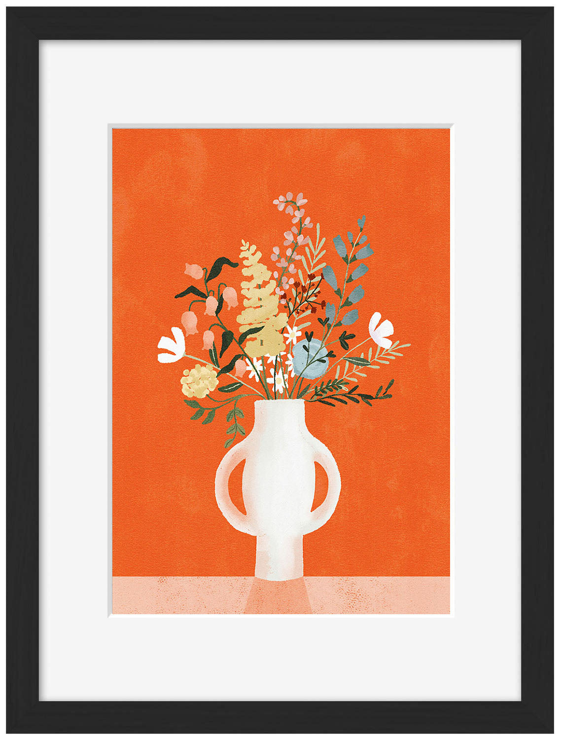 Goed Blauw - Flowers in Vase Red