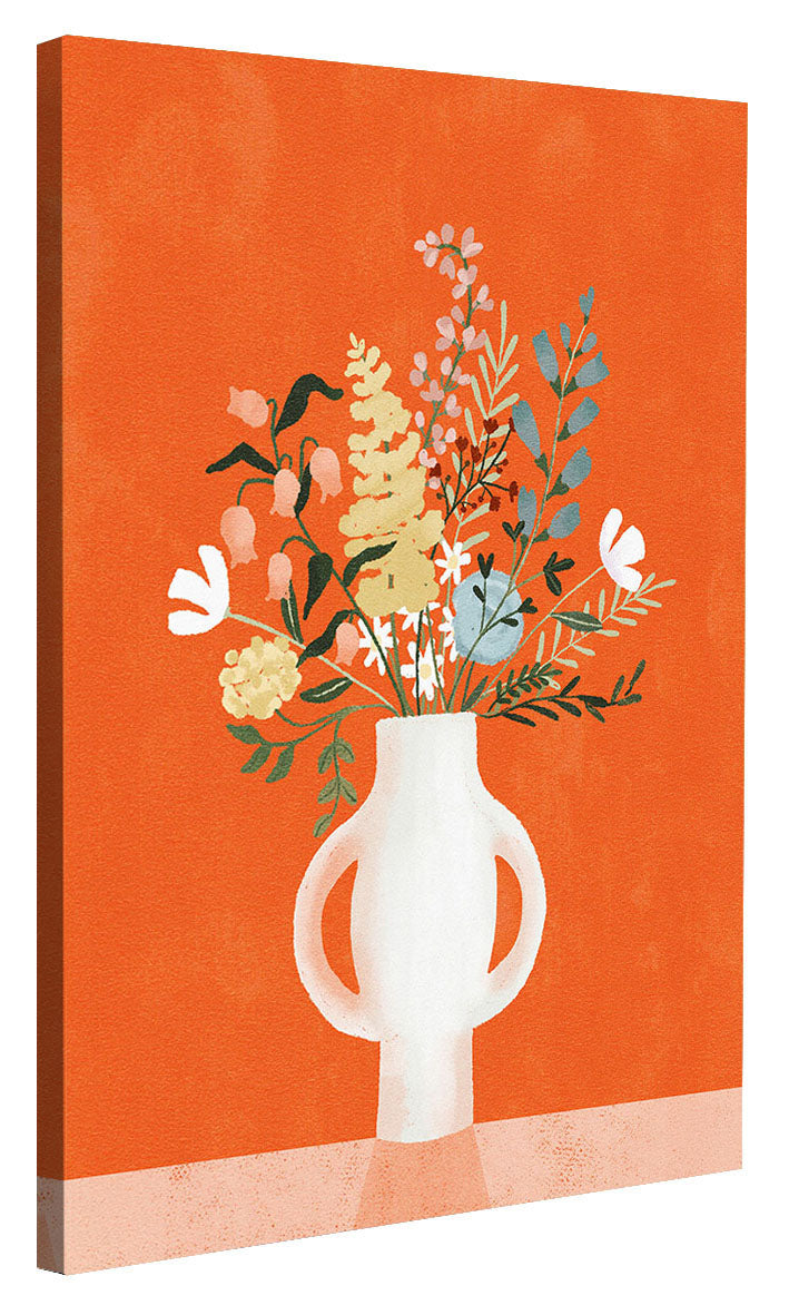 Goed Blauw - Flowers in Vase Red