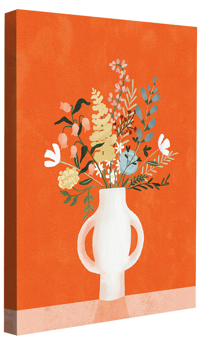 Goed Blauw - Flowers in Vase Red