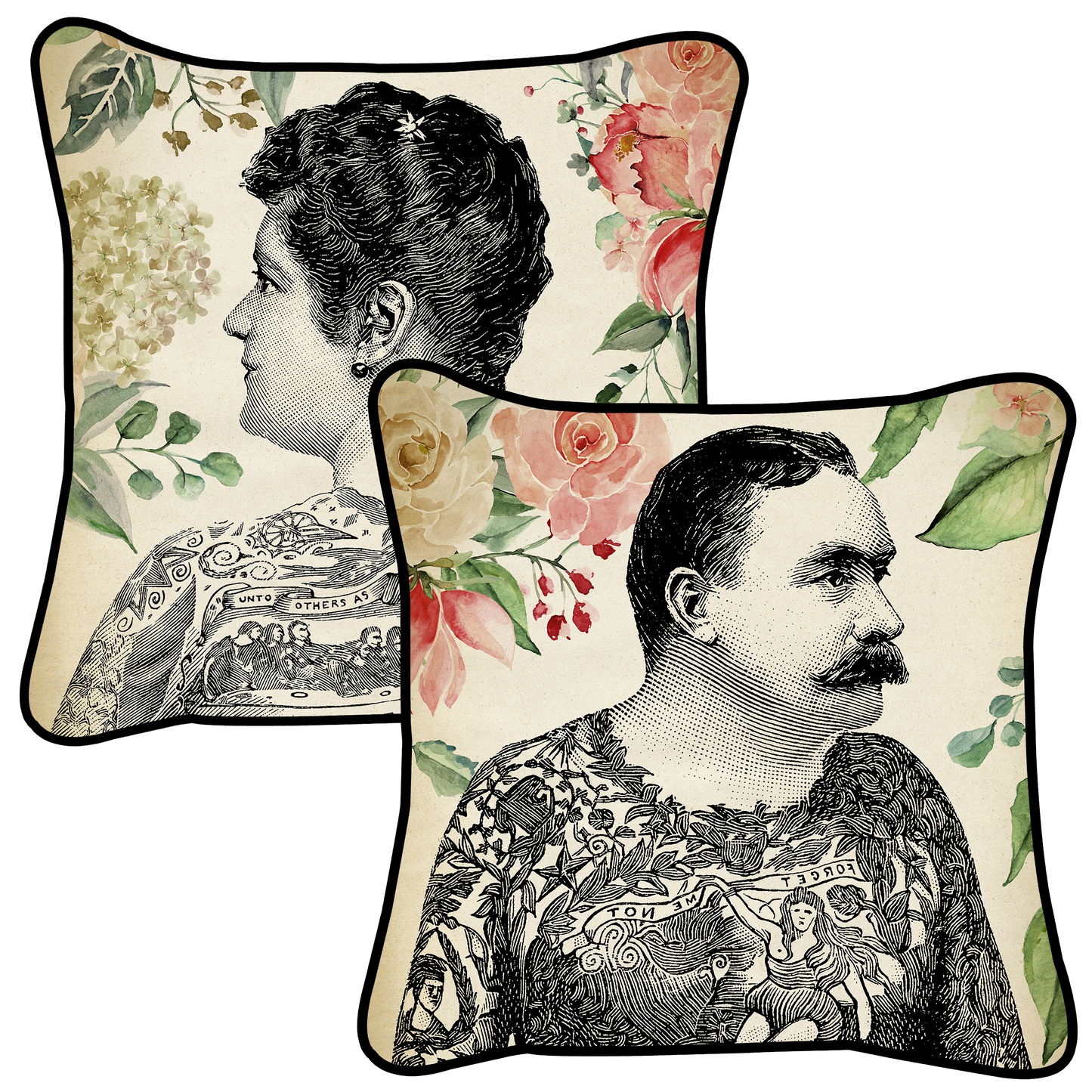 Cushions -  Tattoo Man & Woman