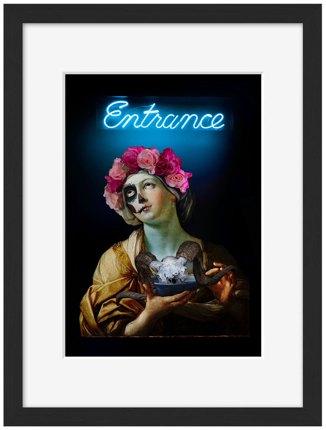 Entrance-delacroix, print-Framed Print-30 x 40 cm-BLUE SHAKER