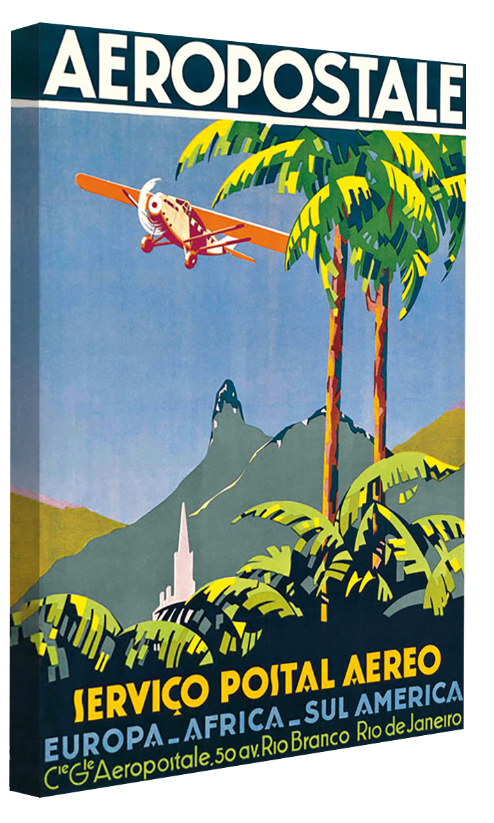 Aeropostale-airlines, print-Canvas Print - 20 mm Frame-40 x 60 cm-BLUE SHAKER