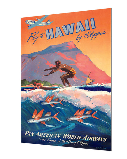 Hawai-airlines, print-Alu Dibond 3mm-40 x 60 cm-BLUE SHAKER