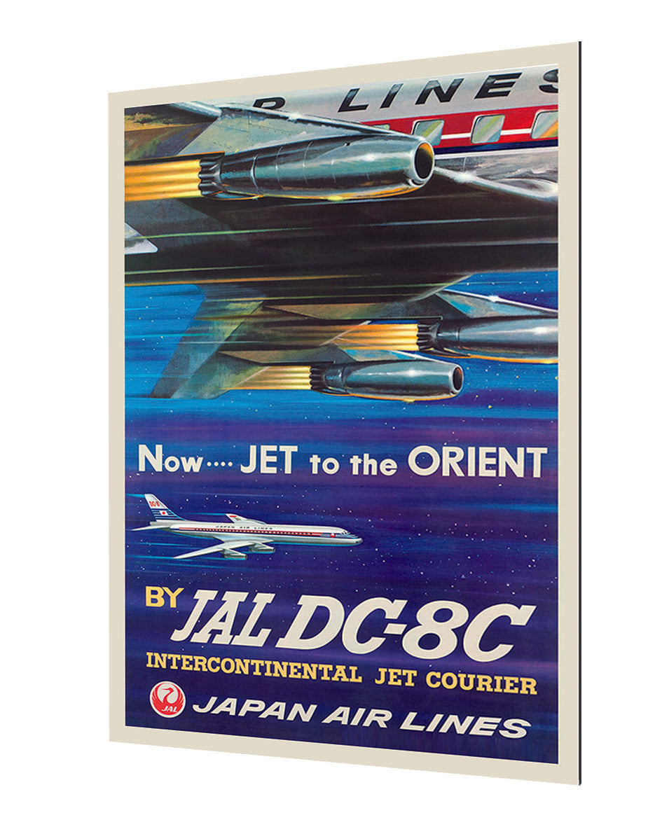 Japan Airlines-airlines, print-Alu Dibond 3mm-40 x 60 cm-BLUE SHAKER