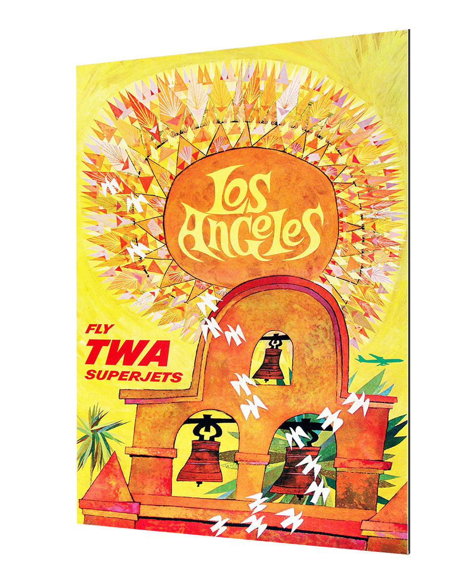 Los Angeles Sunshine – TWA-airlines, print-Alu Dibond 3mm-40 x 60 cm-BLUE SHAKER