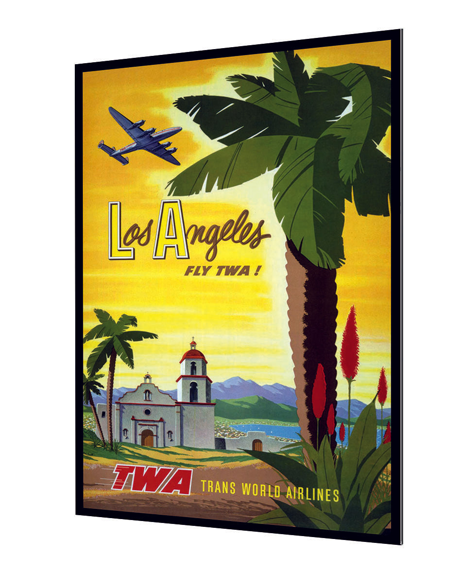 Los Angeles TWA-airlines, print-Alu Dibond 3mm-40 x 60 cm-BLUE SHAKER