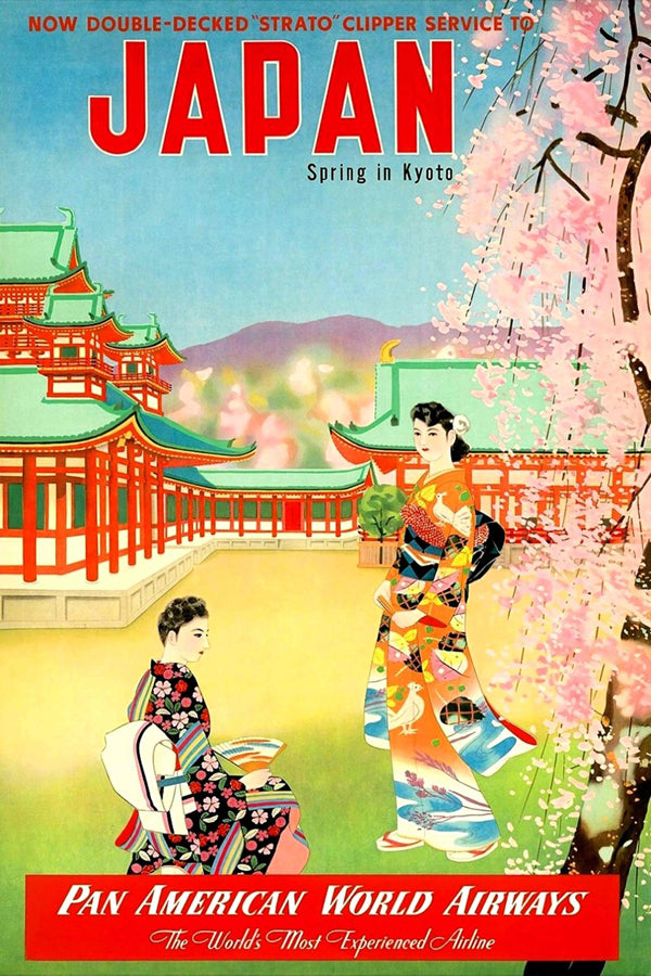 Spring In Kyoto – Pan Am-airlines, print-Print-30 x 40 cm-BLUE SHAKER