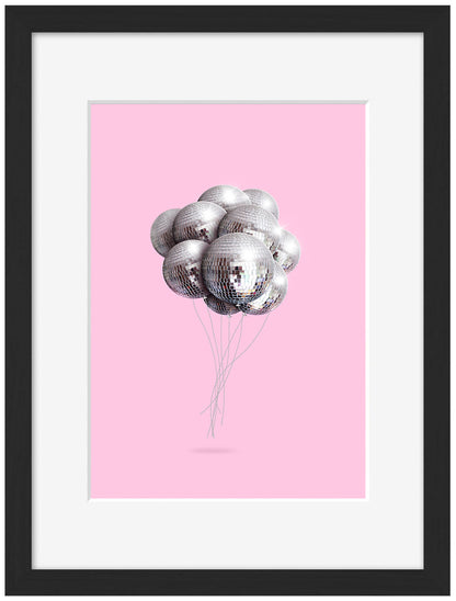 Disco Balloon-artem-pozdniakov, print-Framed Print-30 x 40 cm-BLUE SHAKER