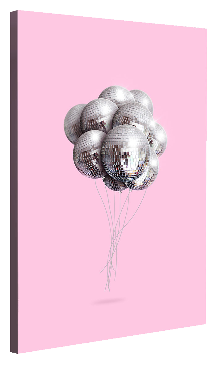 Disco Balloon-artem-pozdniakov, print-Canvas Print - 20 mm Frame-40 x 60 cm-BLUE SHAKER