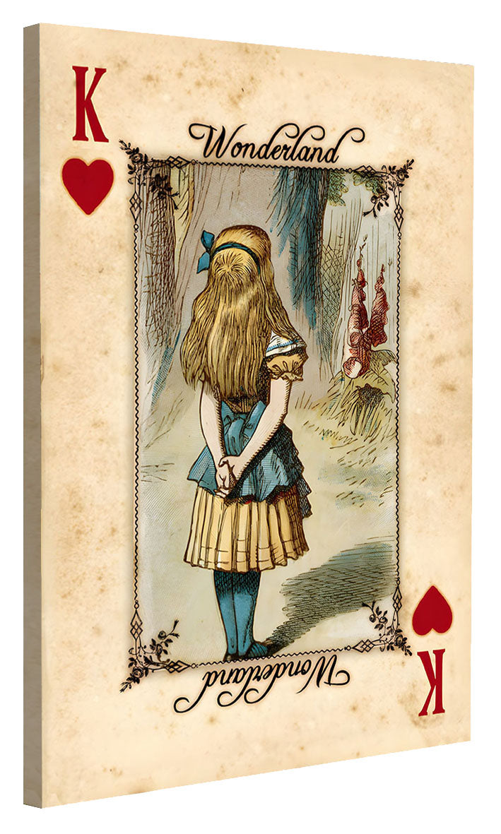 Alice Playing Cards-alice, print-Canvas Print - 20 mm Frame-50 x 75 cm-BLUE SHAKER