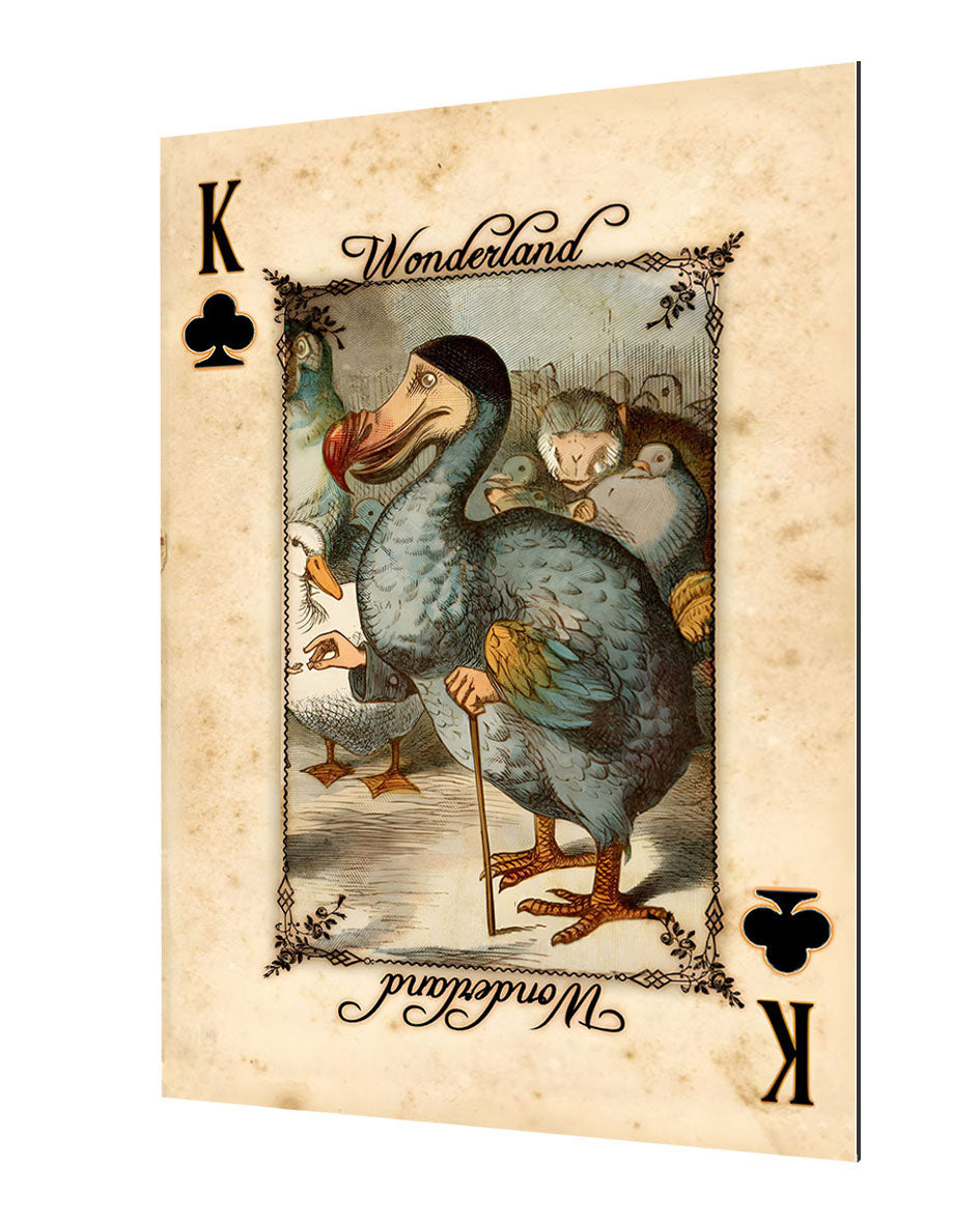 Dodo Playing Cards-alice, print-Alu Dibond 3mm-40 x 60 cm-BLUE SHAKER