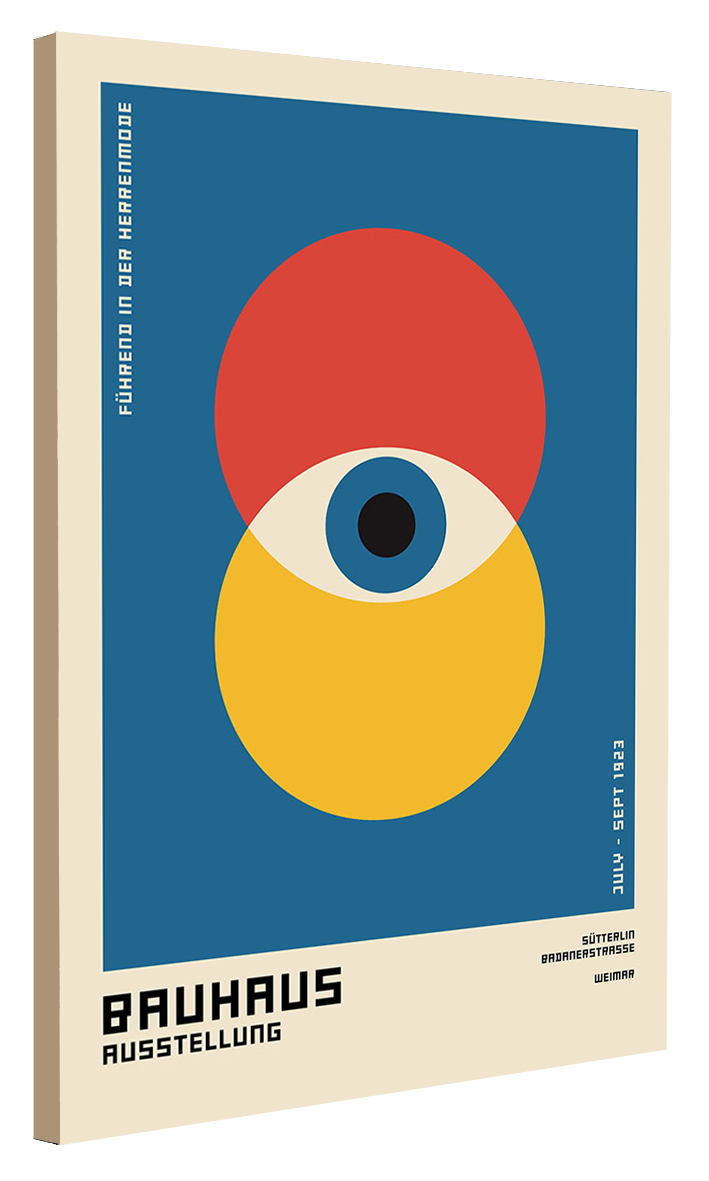 Bauhaus Blue Eye-bauhaus, print-Canvas Print - 20 mm Frame-50 x 75 cm-BLUE SHAKER