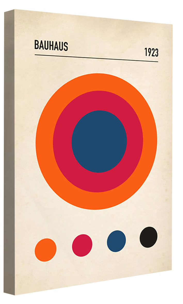 Circle 1923-bauhaus, print-Canvas Print - 20 mm Frame-50 x 75 cm-BLUE SHAKER
