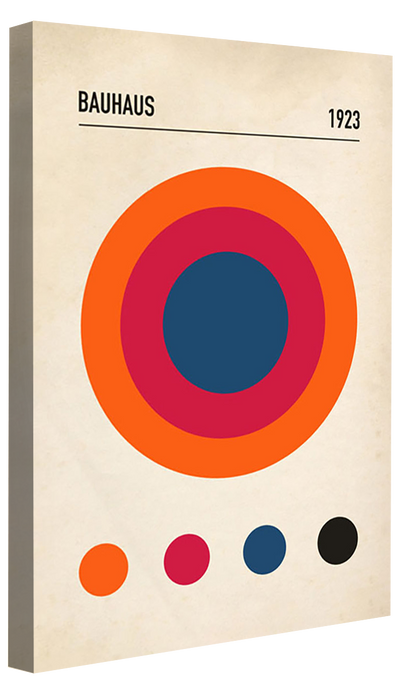Circle 1923-bauhaus, print-Canvas Print - 20 mm Frame-50 x 75 cm-BLUE SHAKER