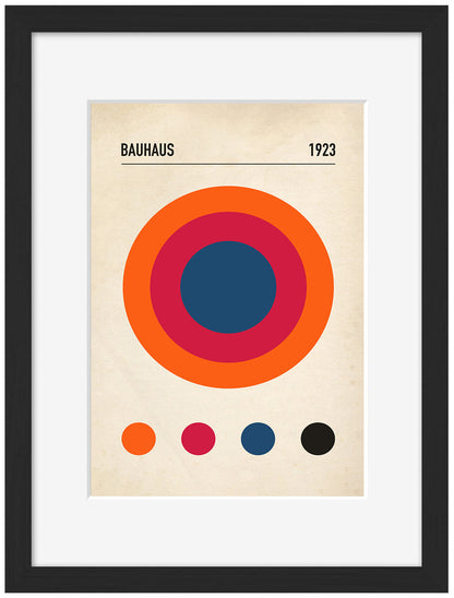 Circle 1923-bauhaus, print-Framed Print-30 x 40 cm-BLUE SHAKER