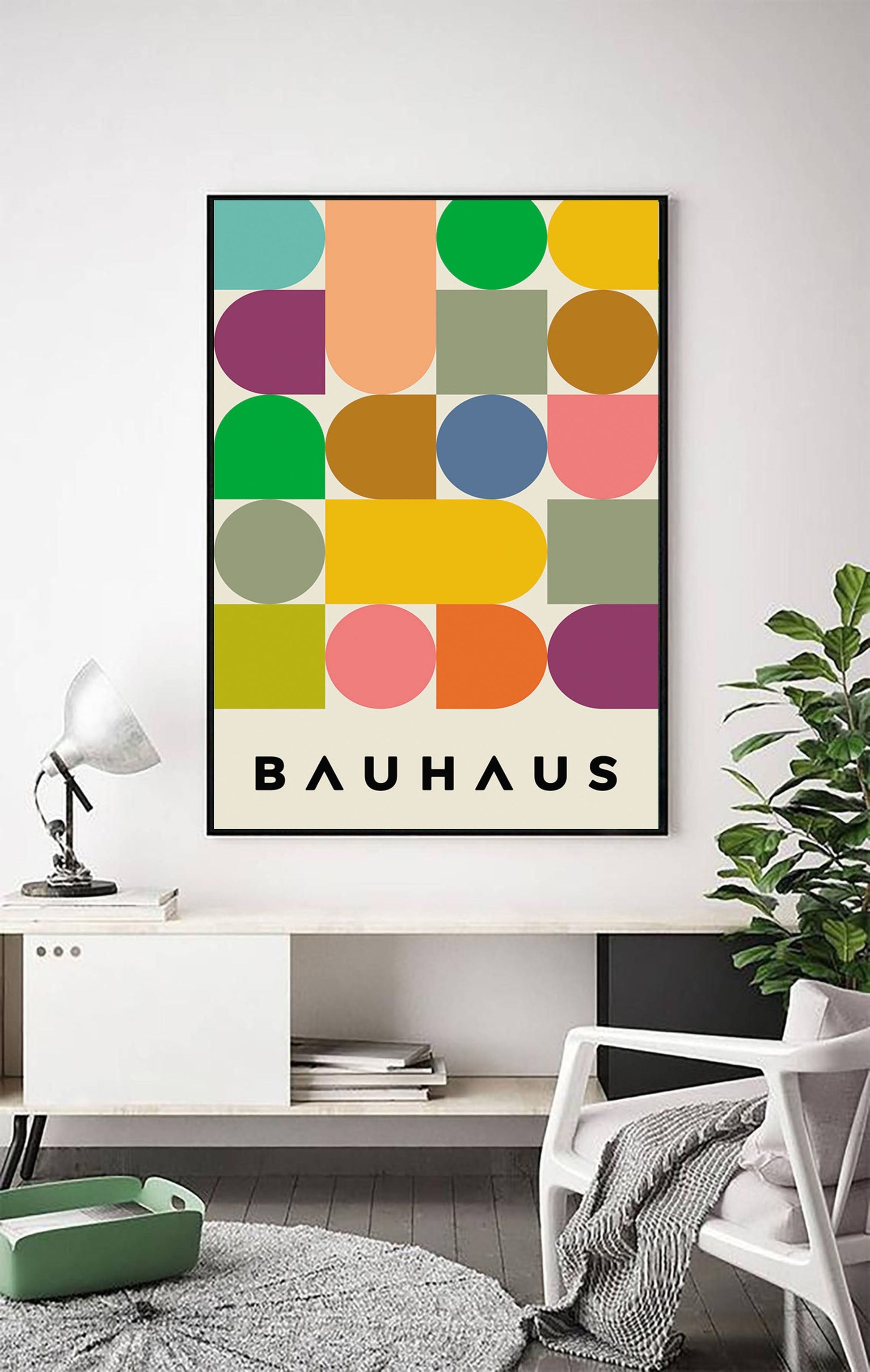 Bauhaus Geometry-bauhaus, print-BLUE SHAKER