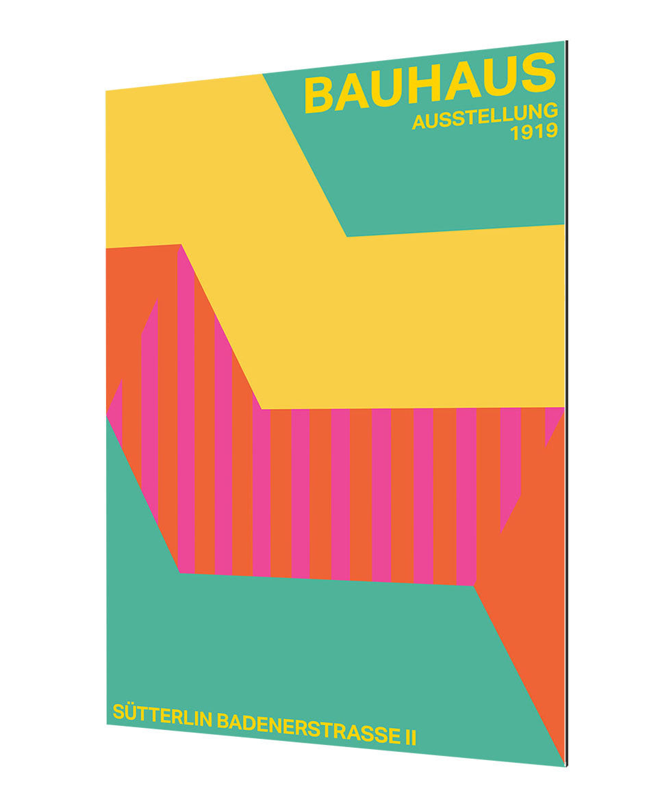 Bauhaus Gradient-bauhaus, print-Alu Dibond 3mm-40 x 60 cm-BLUE SHAKER
