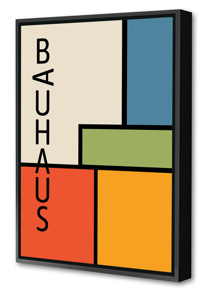 Bauhaus Graphic-bauhaus, print-Canvas Print with Box Frame-40 x 60 cm-BLUE SHAKER