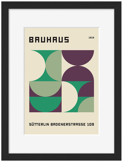 Suetterlin Green 1919-bauhaus, print-Framed Print-30 x 40 cm-BLUE SHAKER