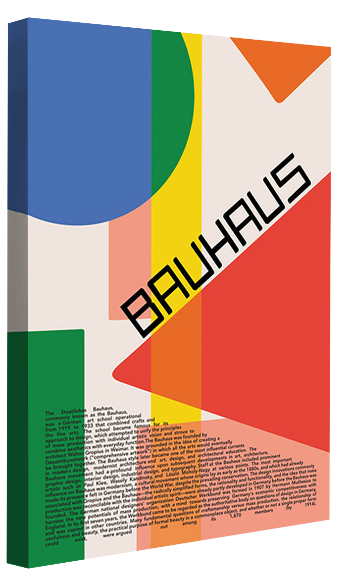 Staatliches Bauhaus-bauhaus, print-Canvas Print - 20 mm Frame-50 x 75 cm-BLUE SHAKER