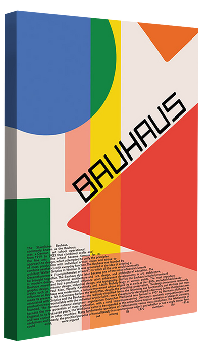 Staatliches Bauhaus-bauhaus, print-Canvas Print - 20 mm Frame-50 x 75 cm-BLUE SHAKER