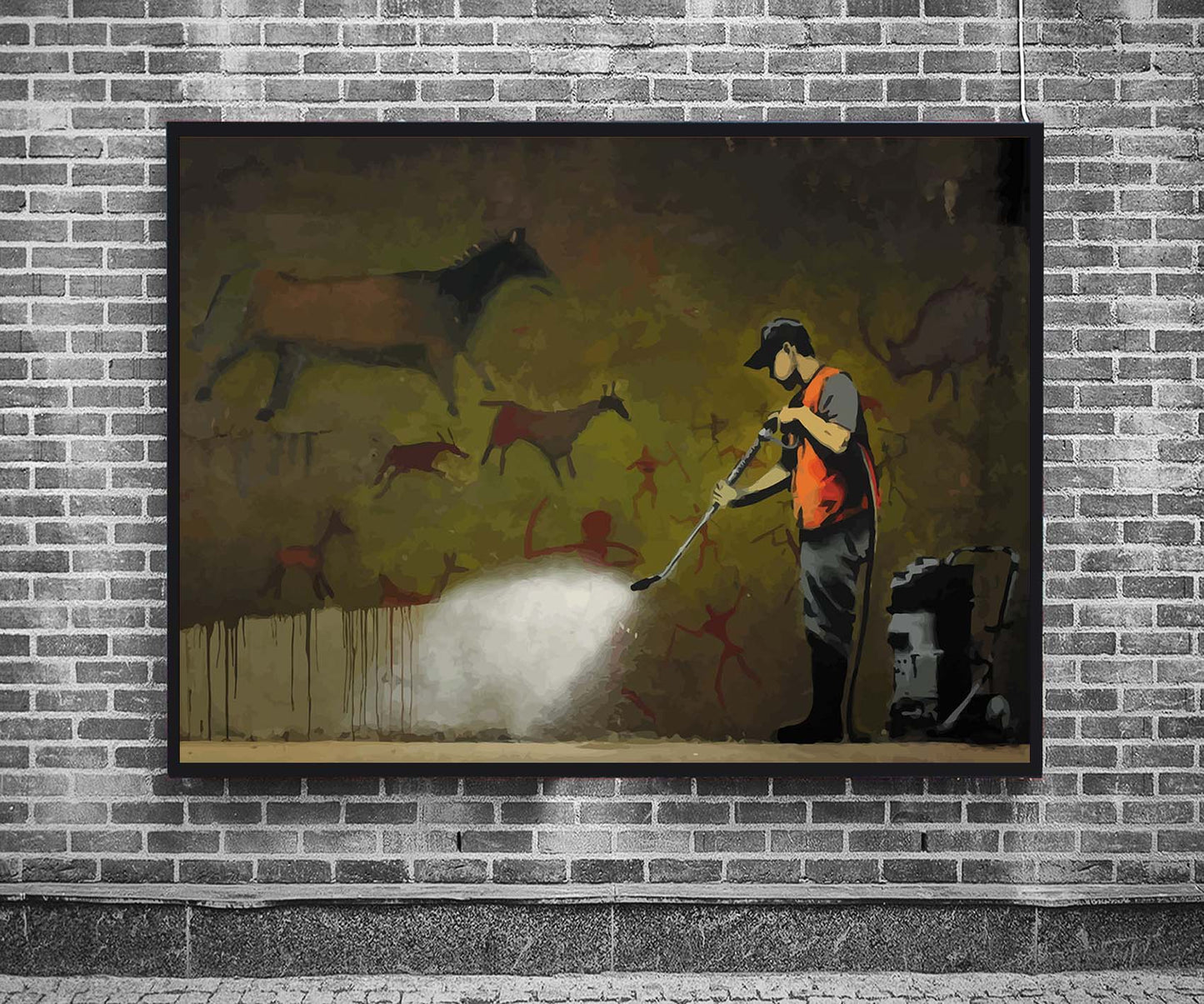 Cave Painting Removal-banksy, print-BLUE SHAKER