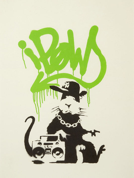 Gangsta Rat-banksy, print-Print-30 x 40 cm-BLUE SHAKER