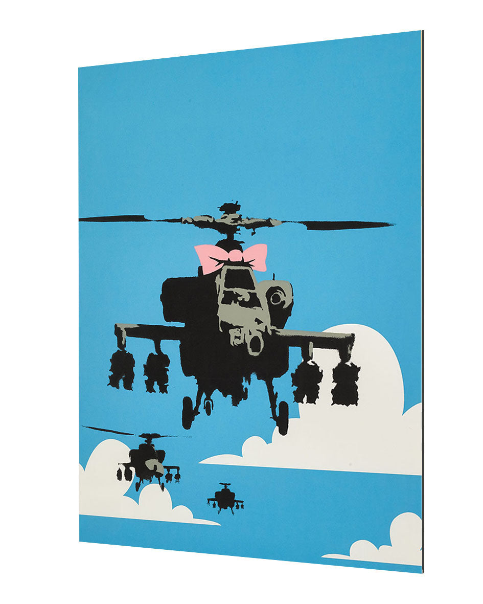 Happy Chopper-banksy, print-Alu Dibond 3mm-40 x 60 cm-BLUE SHAKER