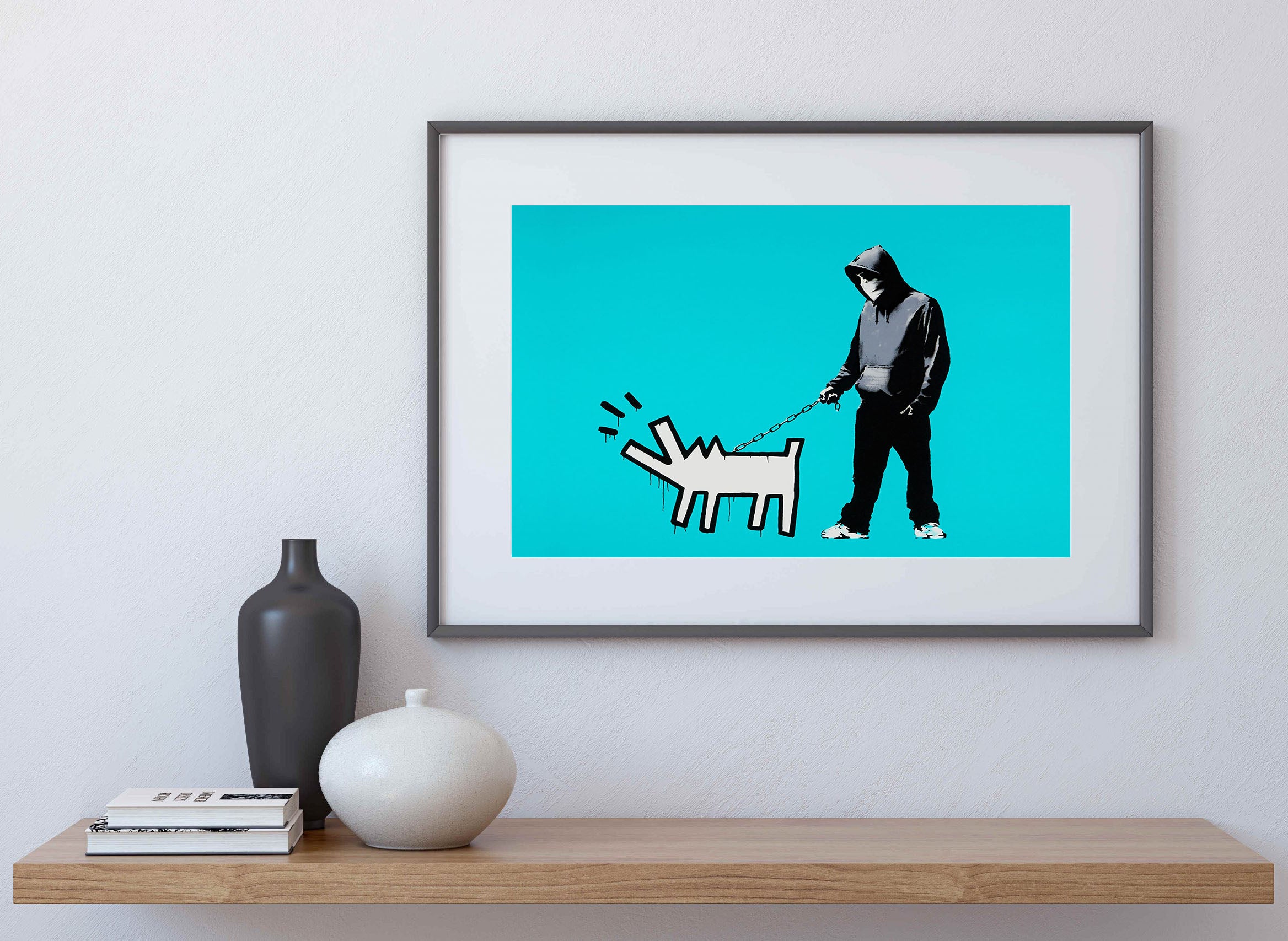 BANKSY Signed shops - Hoodie & Keith Haring Dog - Certificate (Banksy Art, Banksy Wall Art, Banksy Litograph, Banksy Gift, Banksy Graffiti Art)