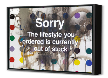 Lifestyle-banksy, print-Canvas Print with Box Frame-40 x 60 cm-BLUE SHAKER