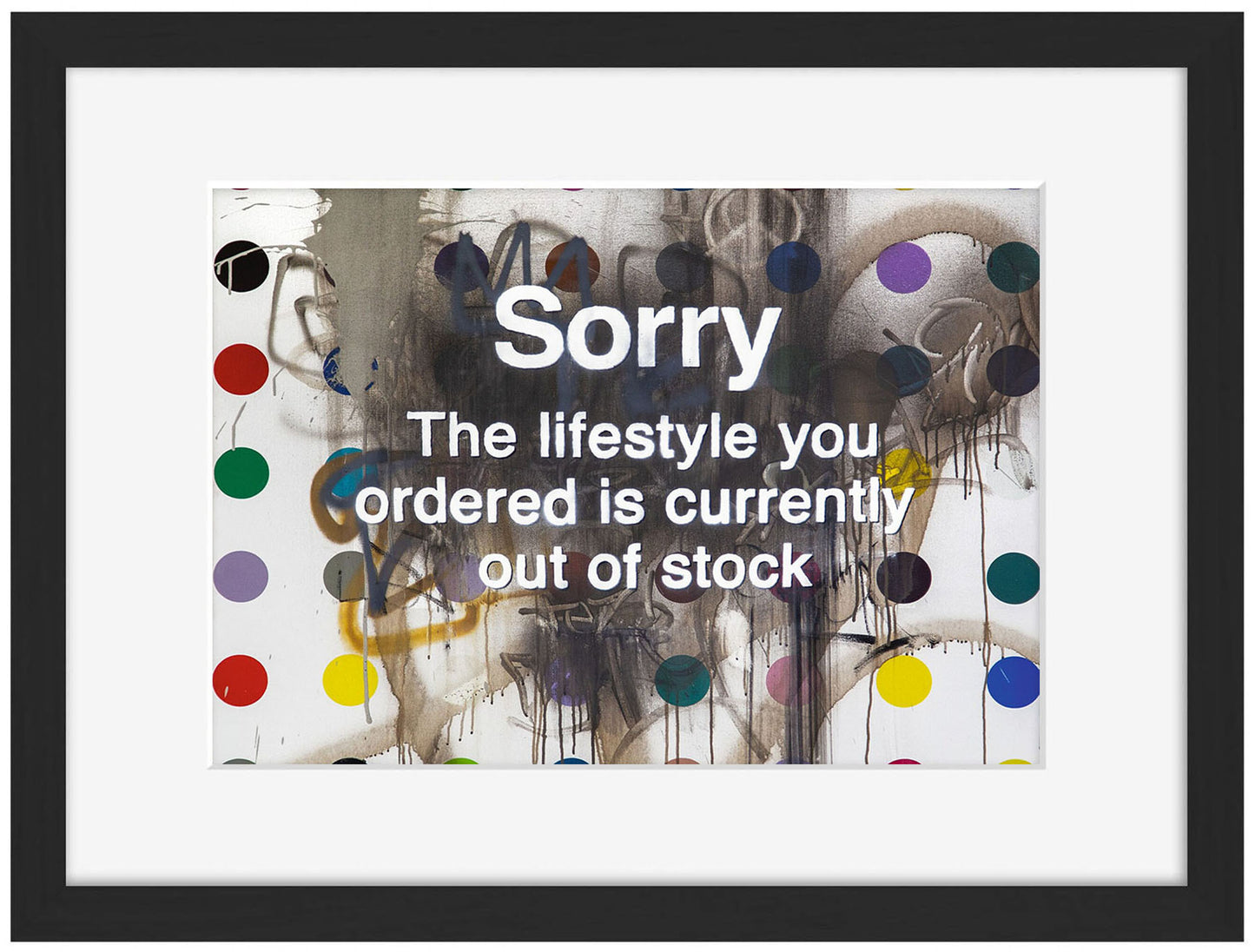 Lifestyle-banksy, print-Framed Print-30 x 40 cm-BLUE SHAKER