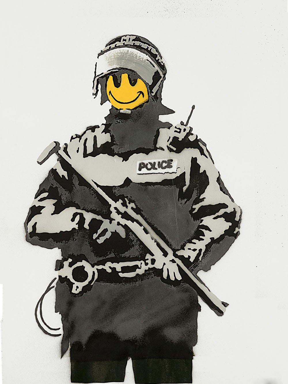 Riot Cop-banksy, print-Print-30 x 40 cm-BLUE SHAKER