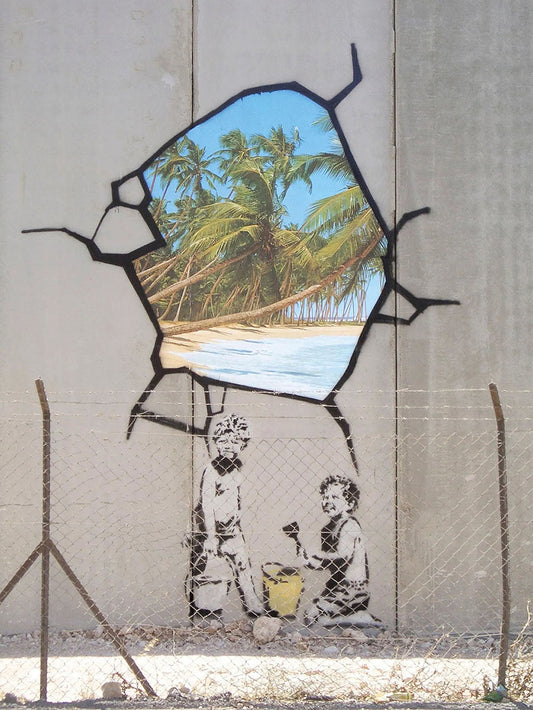 Room with a View-banksy, print-Print-30 x 40 cm-BLUE SHAKER