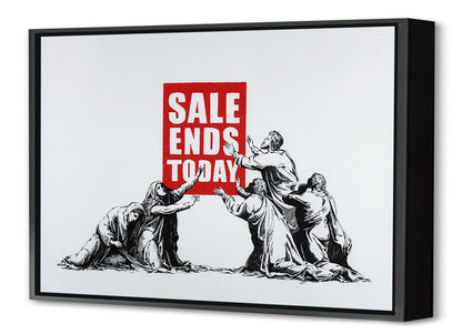 Sale Ends Today-banksy, print-Canvas Print with Box Frame-40 x 60 cm-BLUE SHAKER