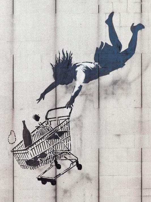 Shop Until You Drop-banksy, print-Print-30 x 40 cm-BLUE SHAKER