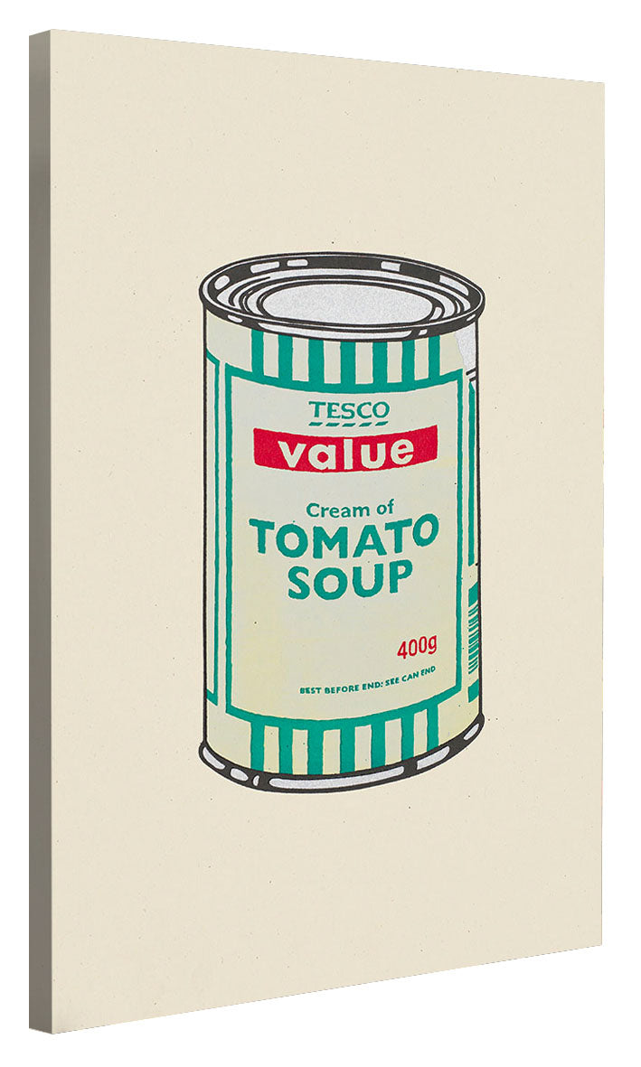 Soup Can-banksy, print-Canvas Print - 20 mm Frame-50 x 75 cm-BLUE SHAKER