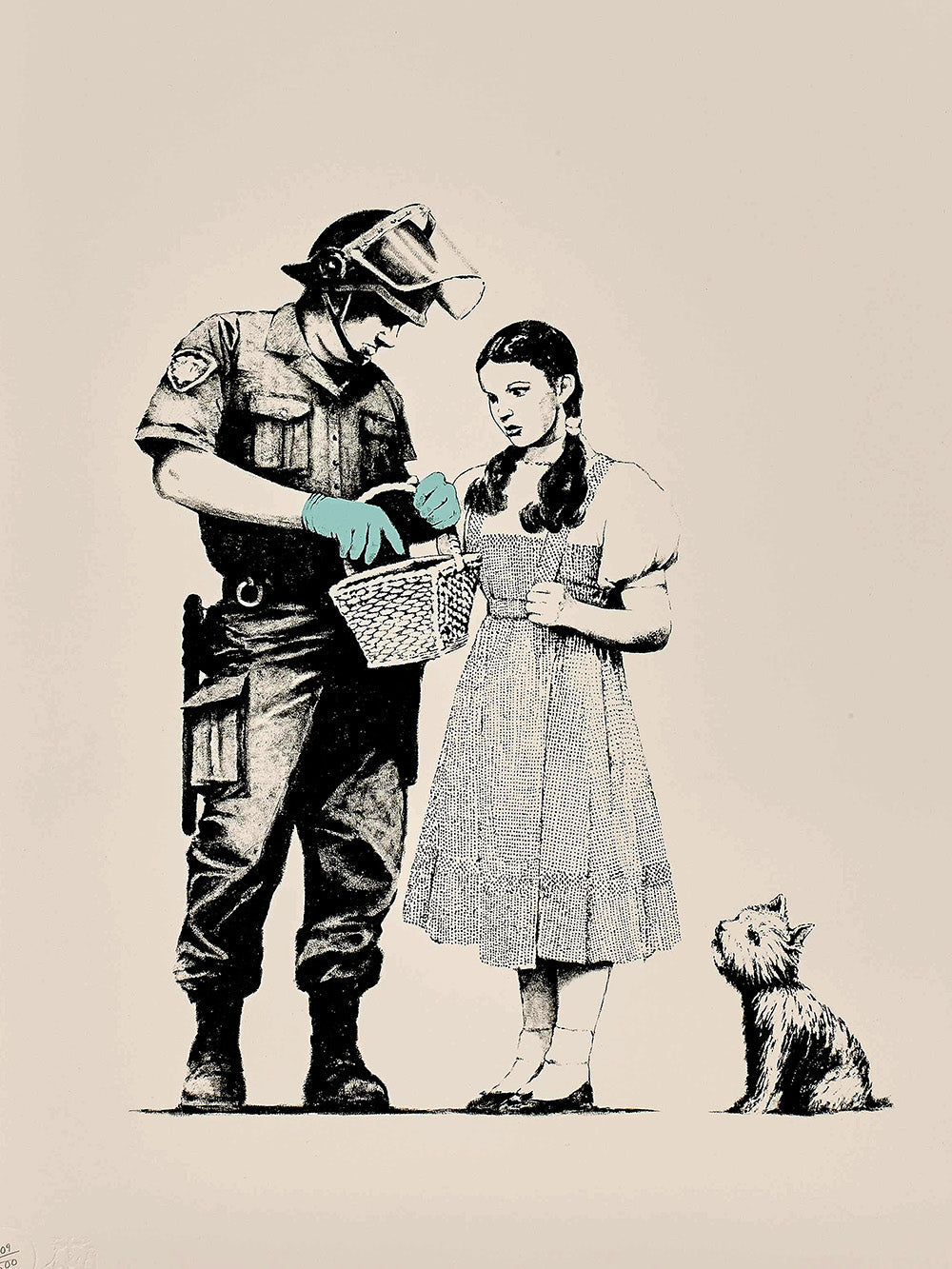 Stop and Search-banksy, print-Print-30 x 40 cm-BLUE SHAKER