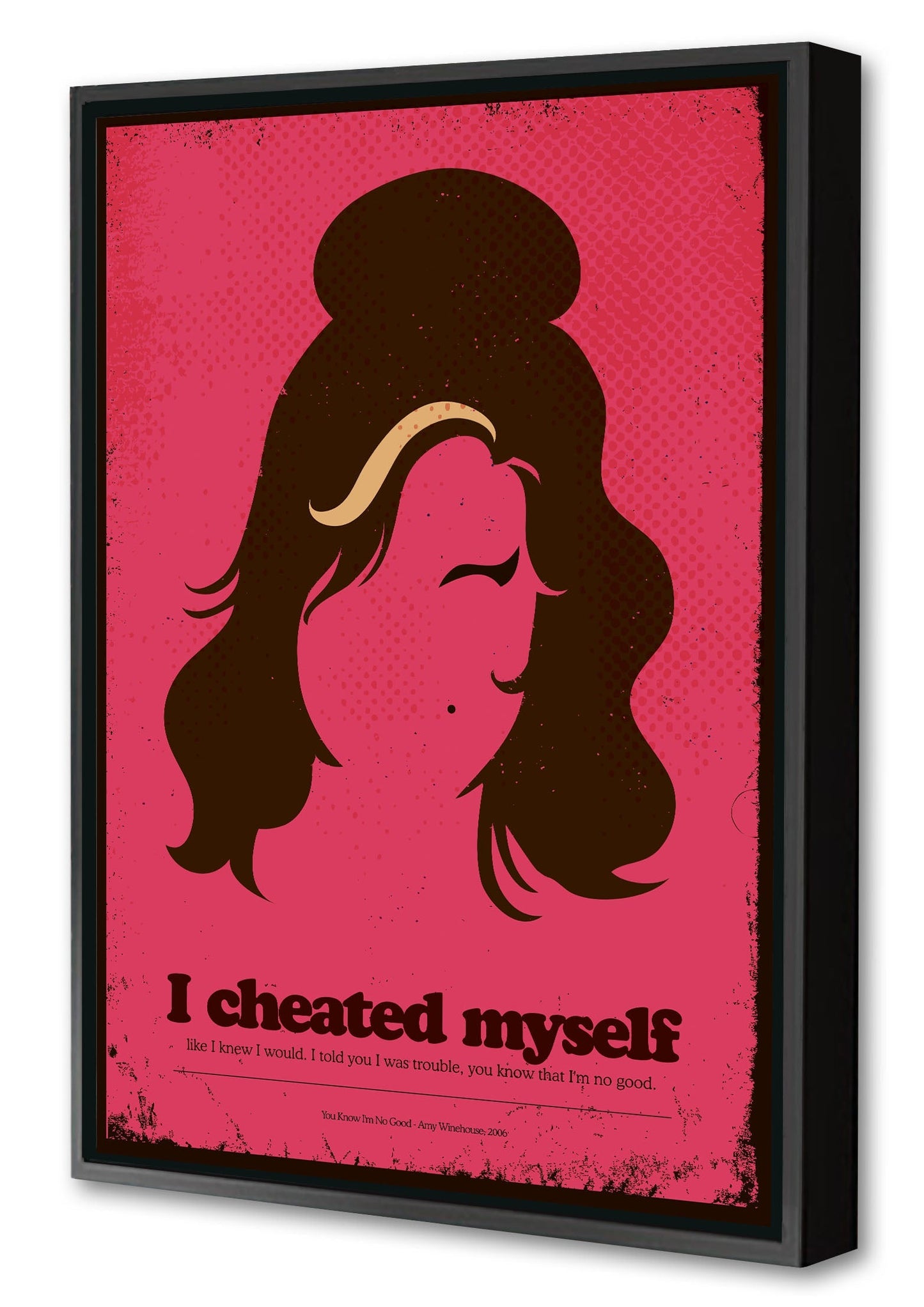 Amy Winehouse - I cheated myself-concerts, print-Canvas Print with Box Frame-40 x 60 cm-BLUE SHAKER