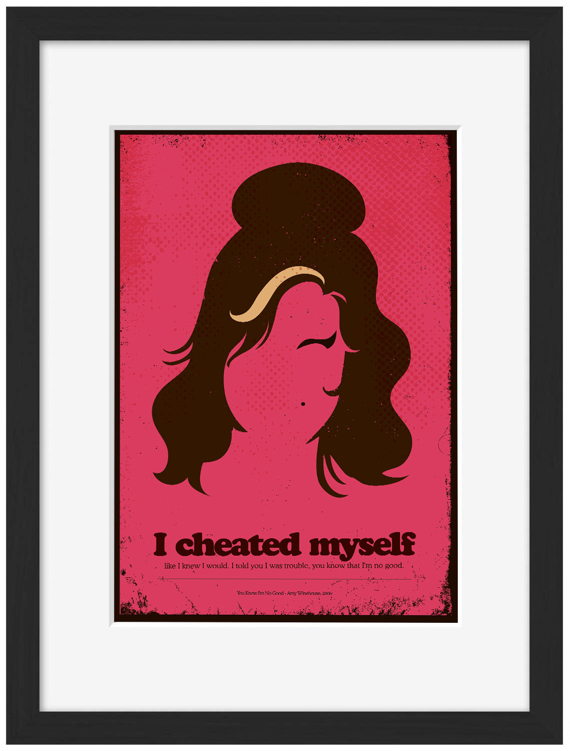 Amy Winehouse - I cheated myself-concerts, print-Framed Print-30 x 40 cm-BLUE SHAKER