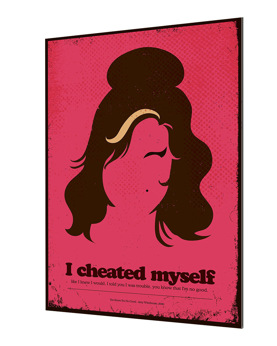 Amy Winehouse - I cheated myself-concerts, print-Alu Dibond 3mm-40 x 60 cm-BLUE SHAKER