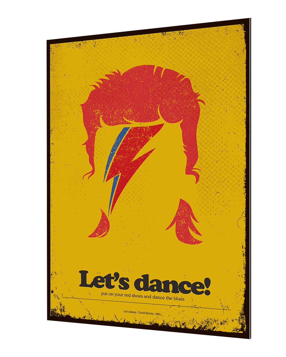 David Bowie - Let's Dance-concerts, print-Alu Dibond 3mm-40 x 60 cm-BLUE SHAKER