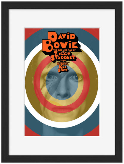David Bowie – Ziggy Stardust Circle-concerts, print-Framed Print-30 x 40 cm-BLUE SHAKER