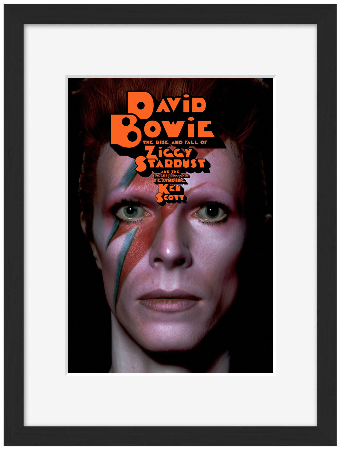 David Bowie – Ziggy Stardust-concerts, print-Framed Print-30 x 40 cm-BLUE SHAKER