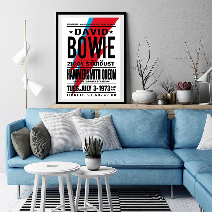David Bowie - Blue Shaker - Poster Affiche -