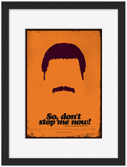 Freddie Mercury - Don't stop me now-concerts, print-Framed Print-30 x 40 cm-BLUE SHAKER