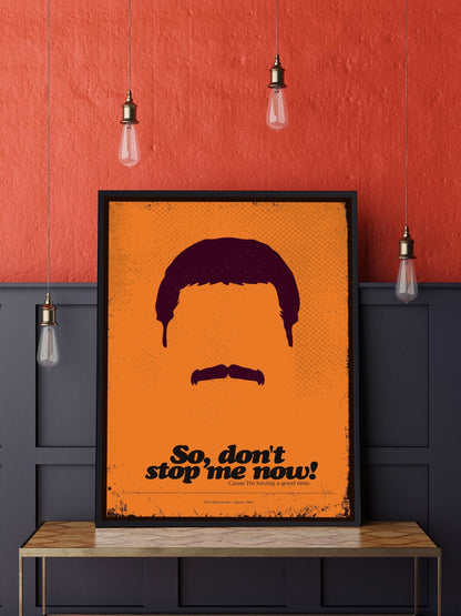 Freddie Mercury - Don't stop me now-concerts, print-BLUE SHAKER