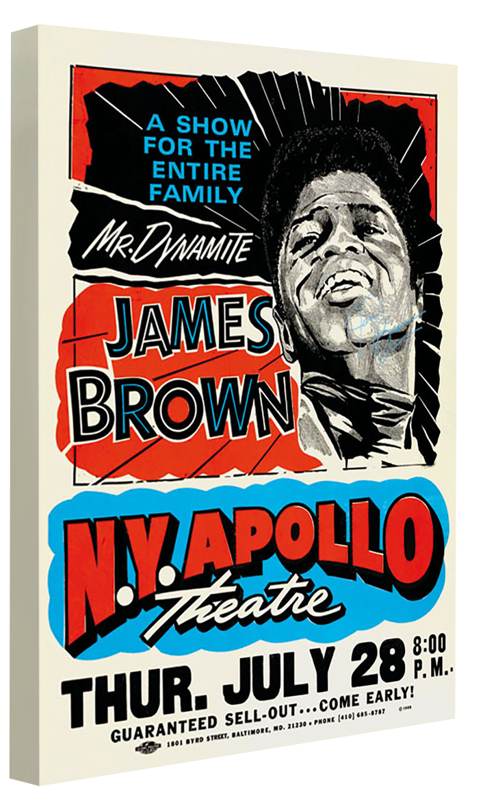 James Brown NY Apollo-concerts, print-Canvas Print - 20 mm Frame-40 x 60 cm-BLUE SHAKER