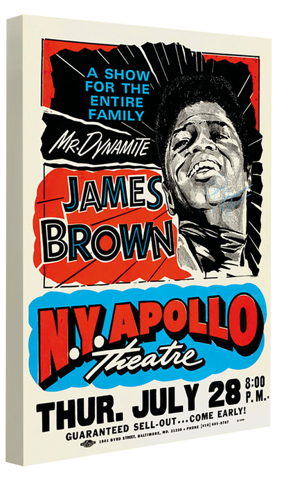 James Brown NY Apollo-concerts, print-Canvas Print - 20 mm Frame-40 x 60 cm-BLUE SHAKER