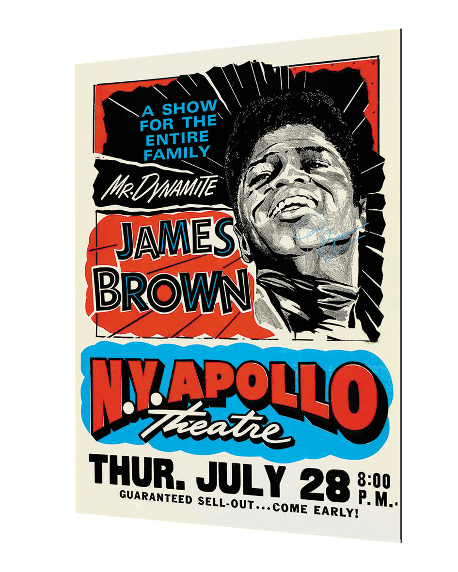 James Brown NY Apollo-concerts, print-Alu Dibond 3mm-40 x 60 cm-BLUE SHAKER